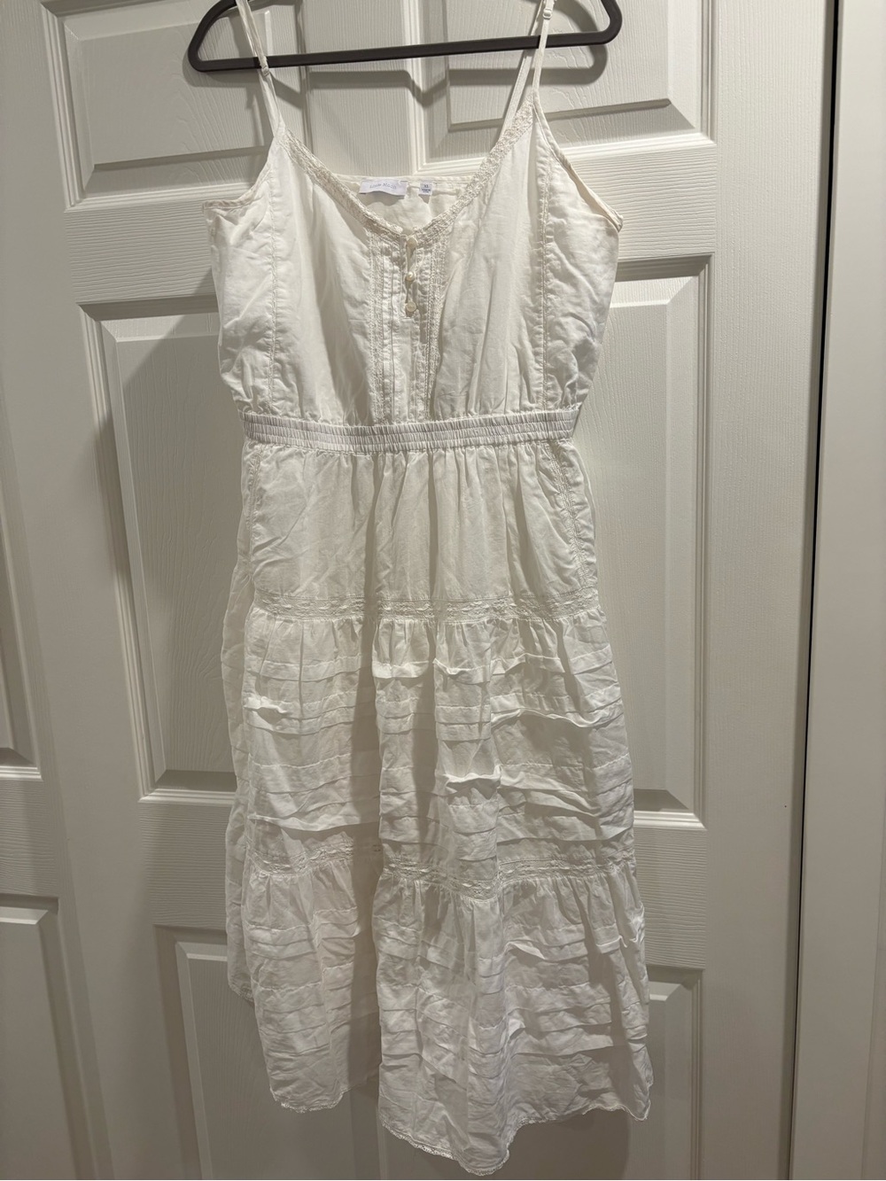 Little Moon White Sleeveless Tiered Sundress